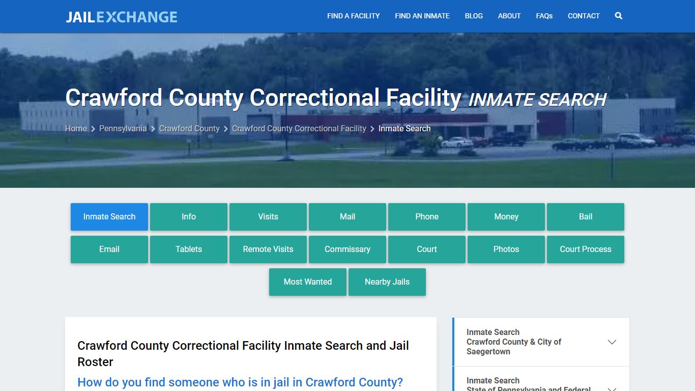 Crawford County Correctional Facility Inmate Search - Jail Exchange